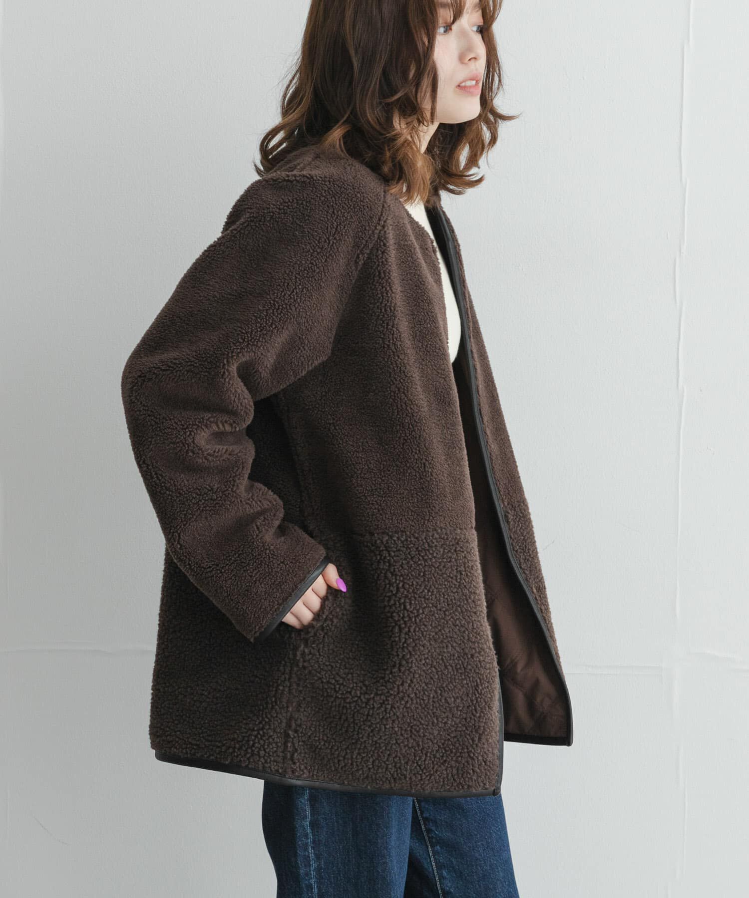 Sonny Label 「リバーシブルボア撥水キルティングコート」|ダウン|