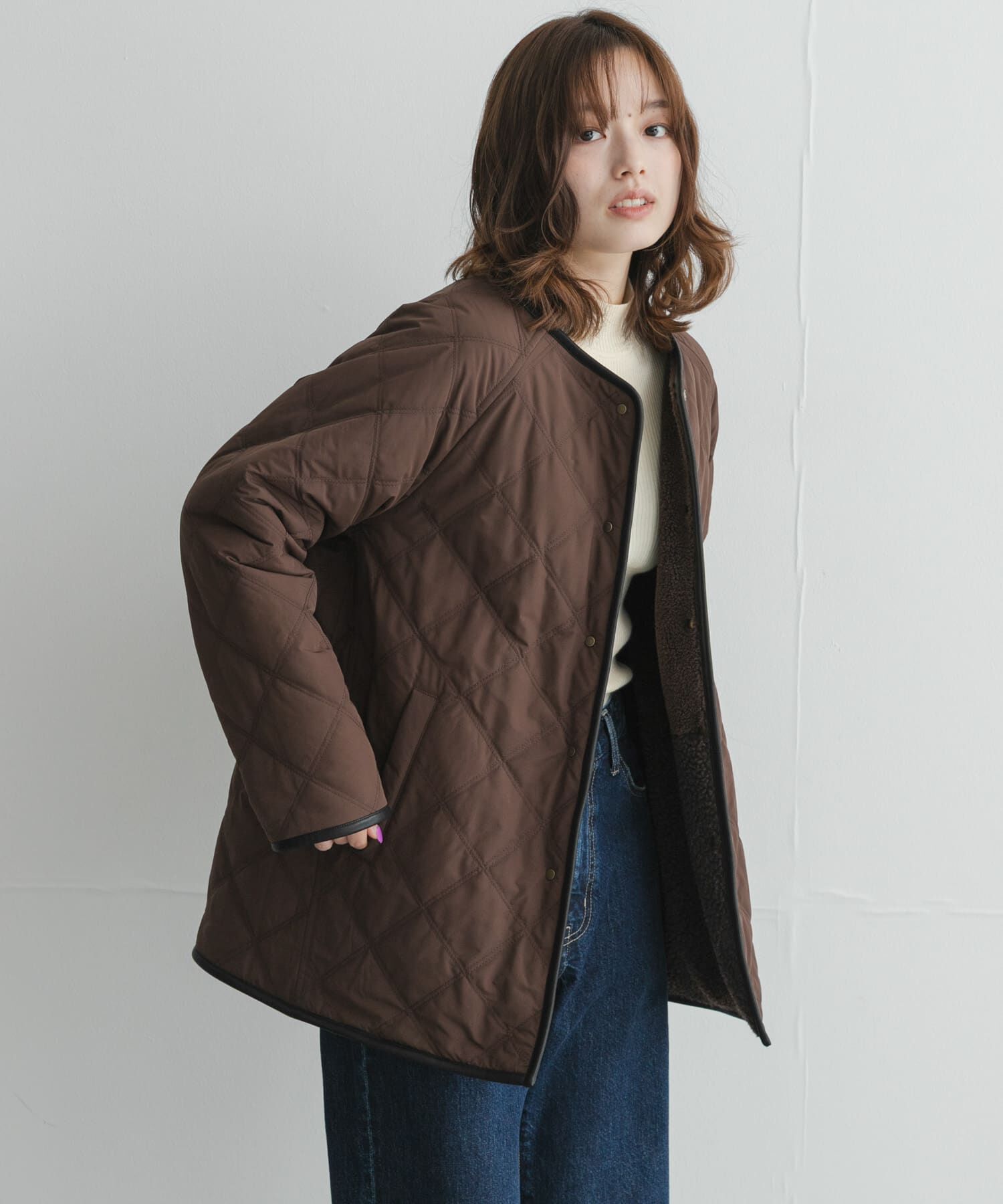 Sonny Label 「リバーシブルボア撥水キルティングコート」|ダウン|
