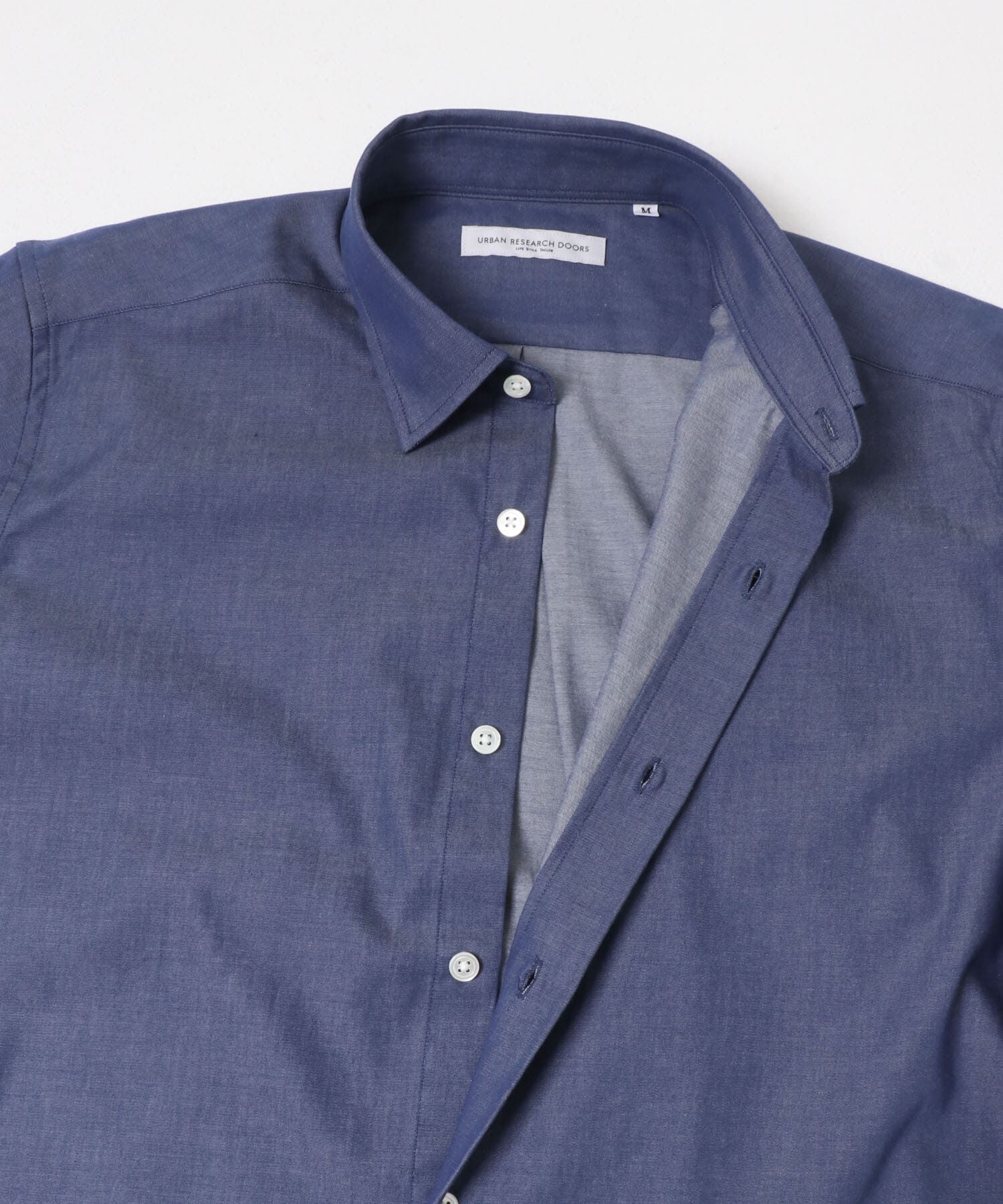 URBAN RESEARCH DOORS「LIFE STYLE TAILOR　ショートワイドデニムライクシャツ」|シャツ・ブラウス|