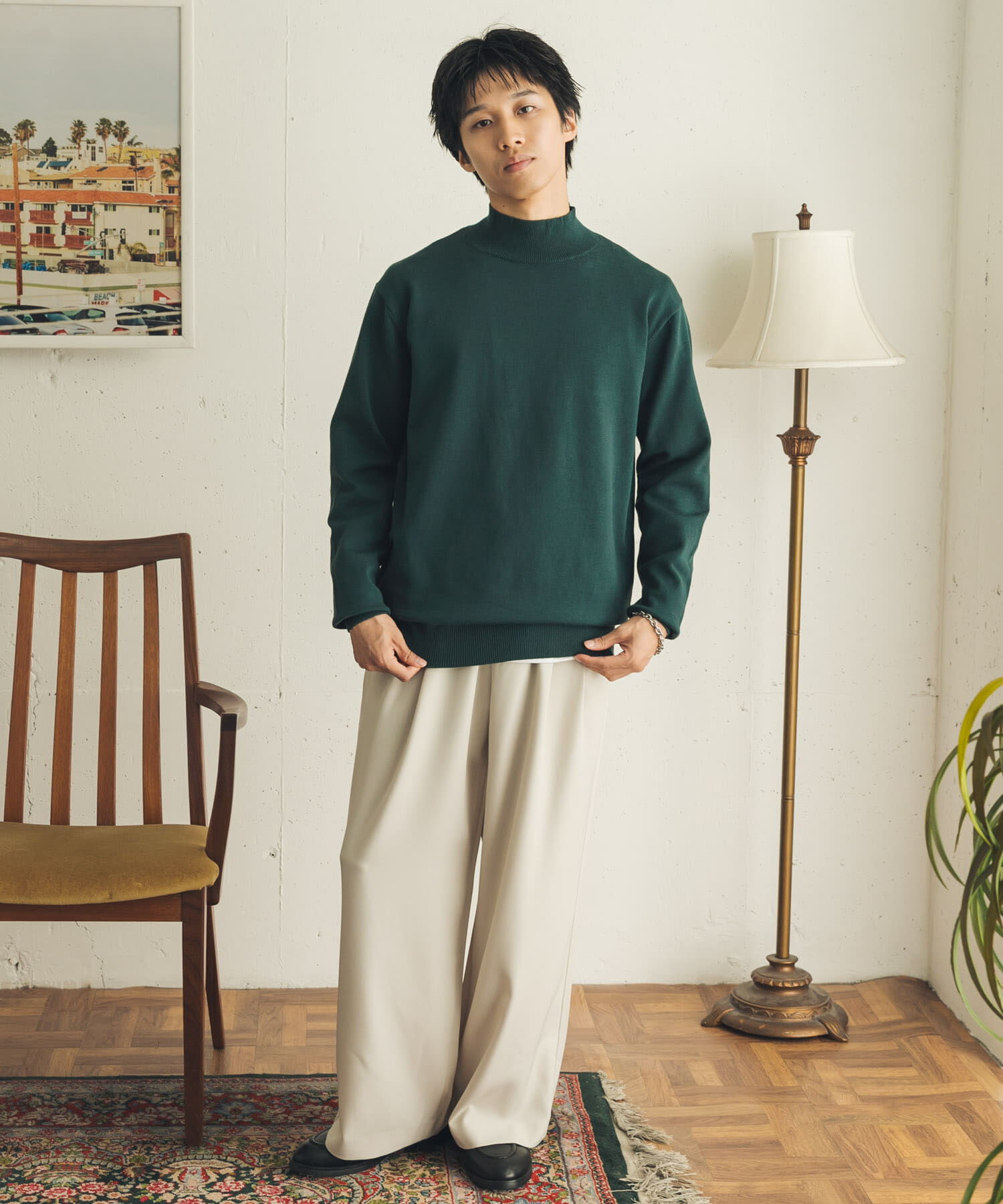 SENSE OF PLACE by URBAN RESEARCH「『イージーケア/速乾』ウールライク2タックワイドパンツ」|その他|