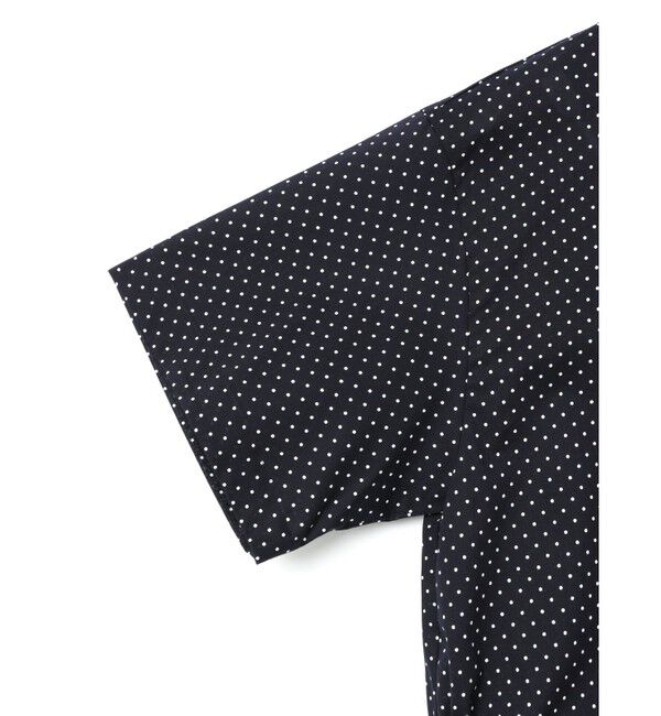 mizuiro ind「mizuiro ind ドットドローストリングシャツ」|シャツ・ブラウス|