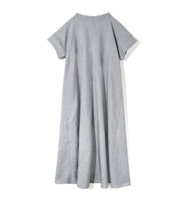 MIDIUMISOLID「MIDIUMISOLID for Ladies リネンライクVネックフレアワンピース」|ワンピース|