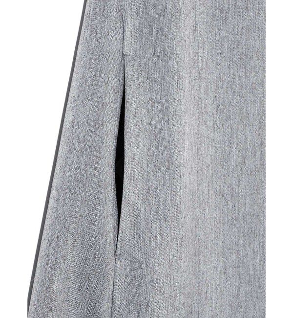MIDIUMISOLID「MIDIUMISOLID for Ladies リネンライクVネックフレアワンピース」|ワンピース|