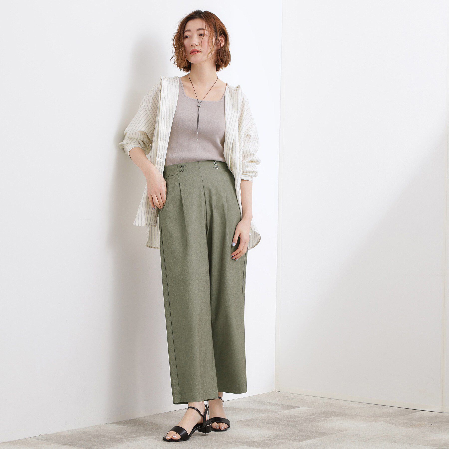 grove「【シリーズ累計13万枚/UVケア】ハイパーストレッチ ワイドクロップドパンツ」|その他|