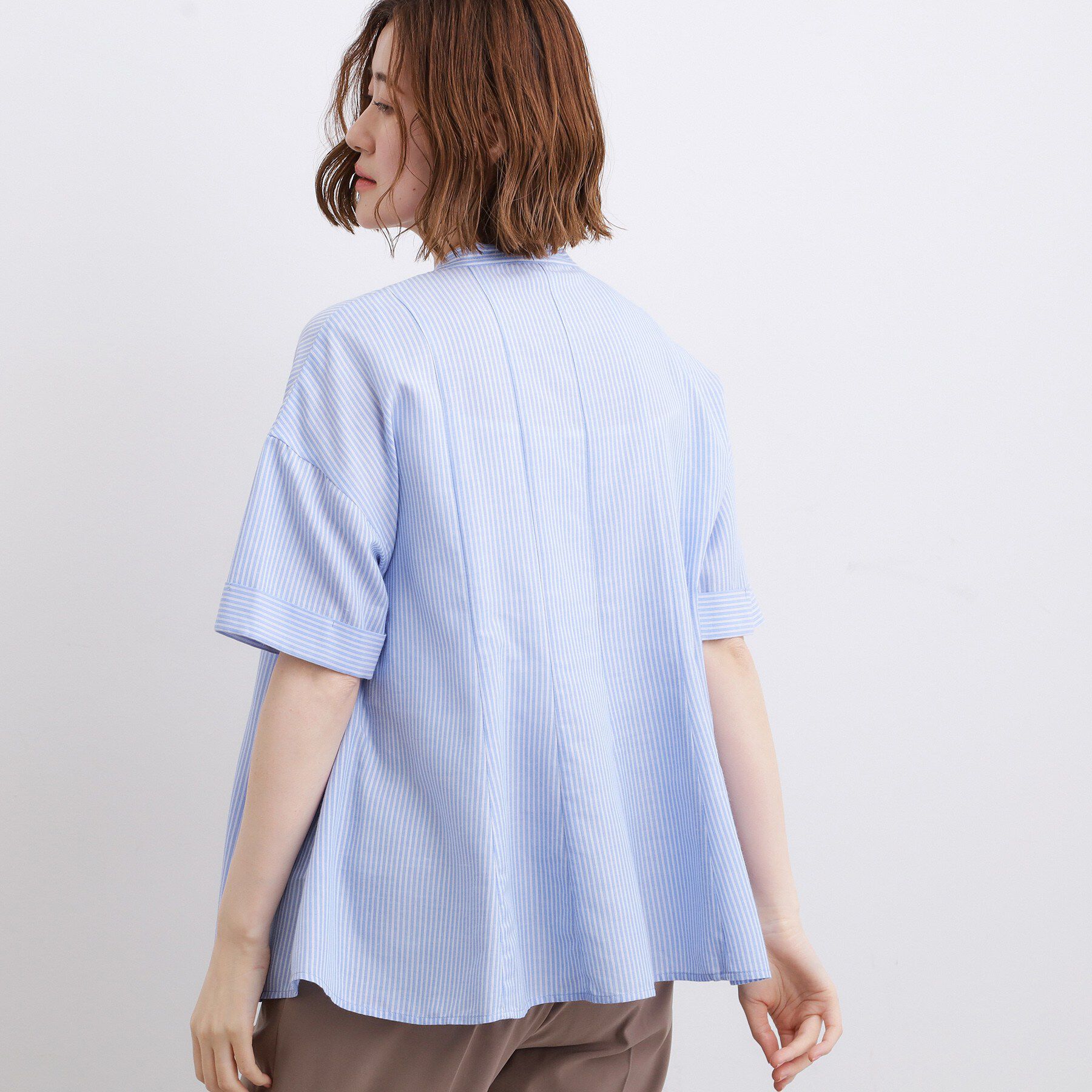 grove「【洗濯機OK】さらっと軽やか、フレアシャツ」|シャツ・ブラウス|