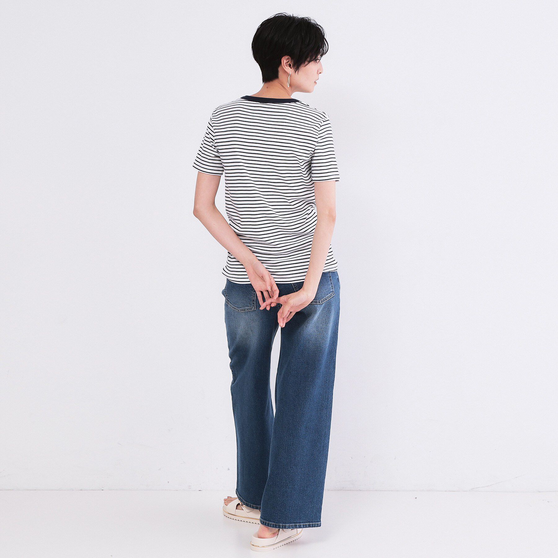 OPAQUE.CLIP「【PETIT BATEAU／プチバトー】ミニマリニエールクルーネック半袖Tシャツ」|Tシャツ・カットソー|