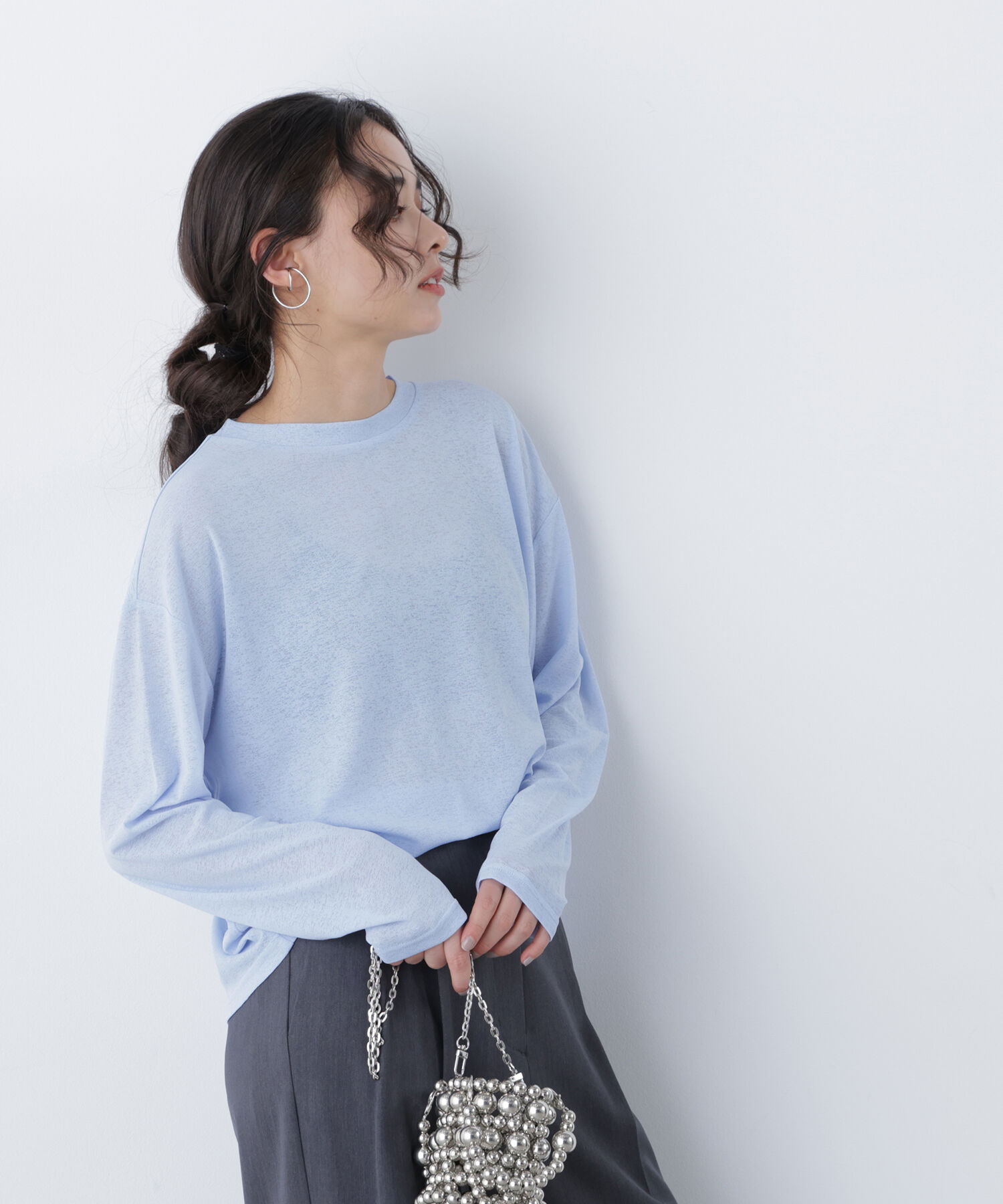  「〈N.〉スラブ天竺カットソー長袖」|Tシャツ・カットソー|