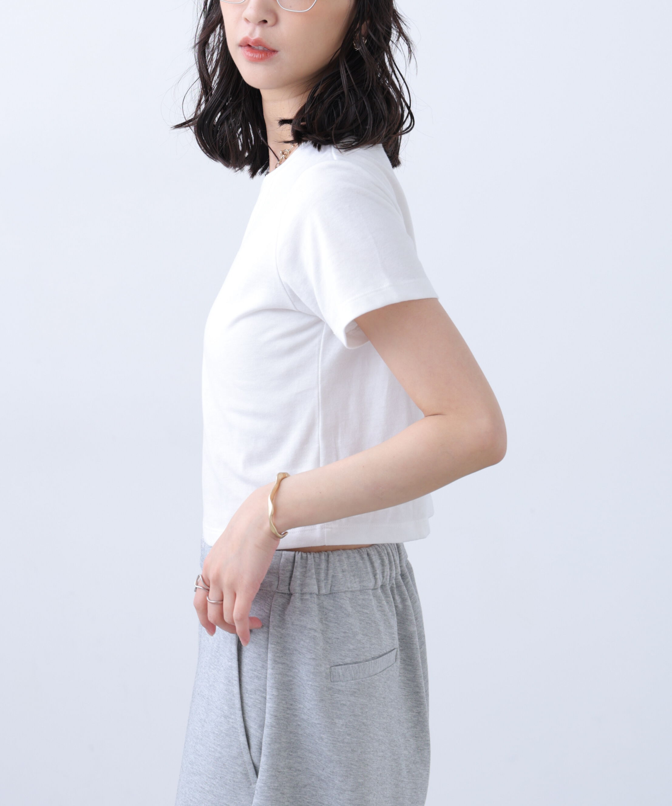  「2WAYシアードットホルターキャミ&times;半袖カットソーセット」|Tシャツ・カットソー|