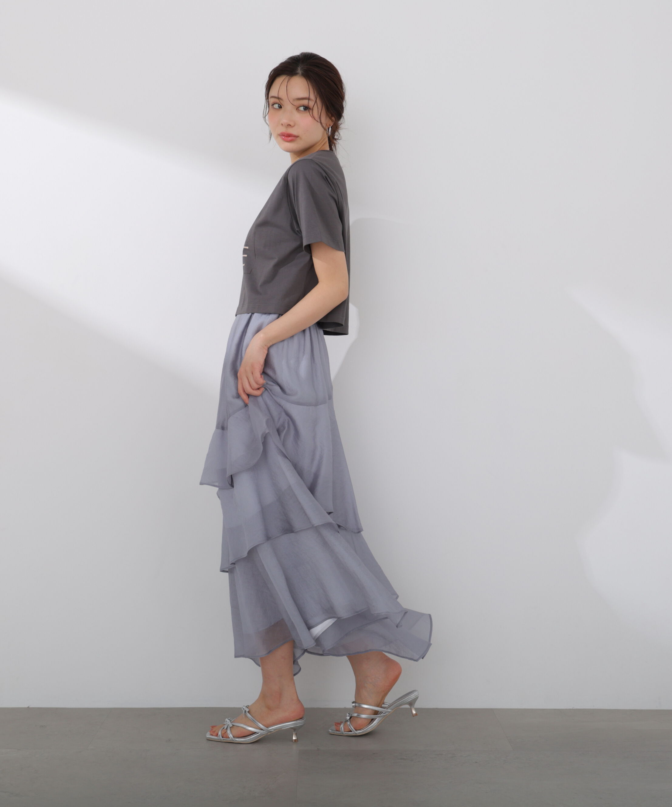 PROPORTION BODY DRESSING「短丈ロゴTシャツ」|Tシャツ・カットソー|