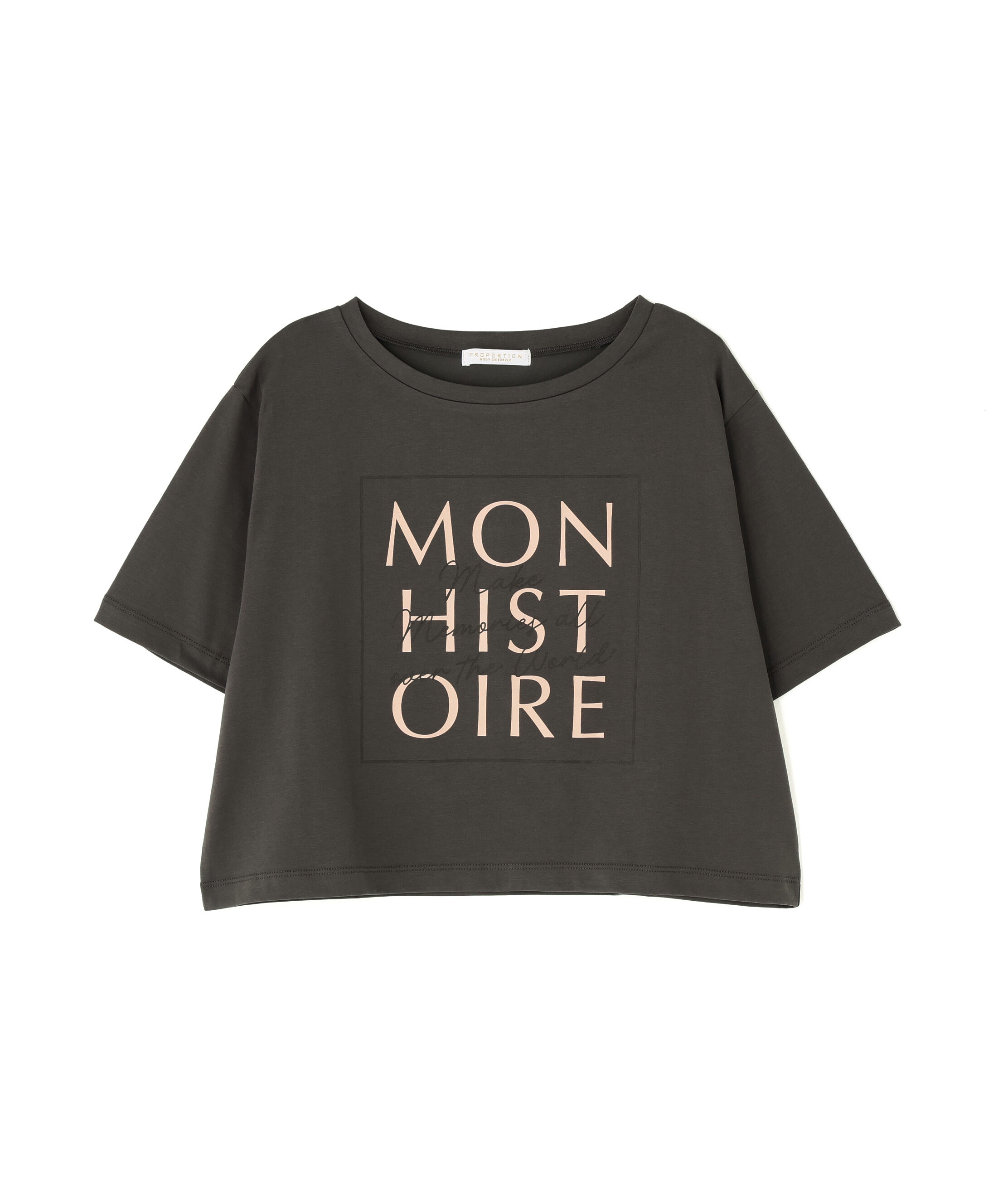 PROPORTION BODY DRESSING「短丈ロゴTシャツ」|Tシャツ・カットソー|