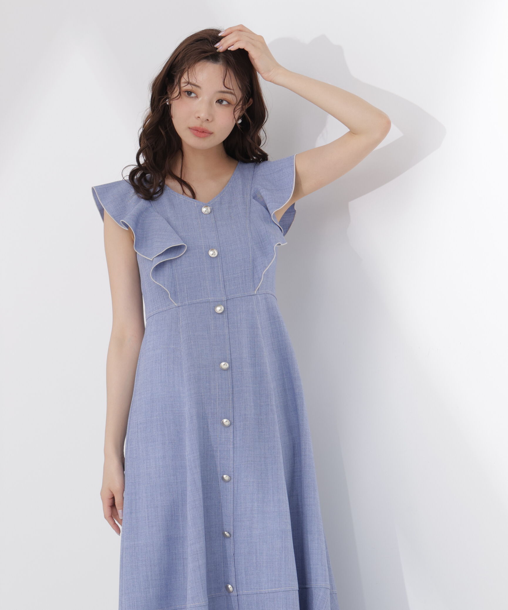 PROPORTION BODY DRESSING「フロントボタンステッチワンピース26SS」|ワンピース|