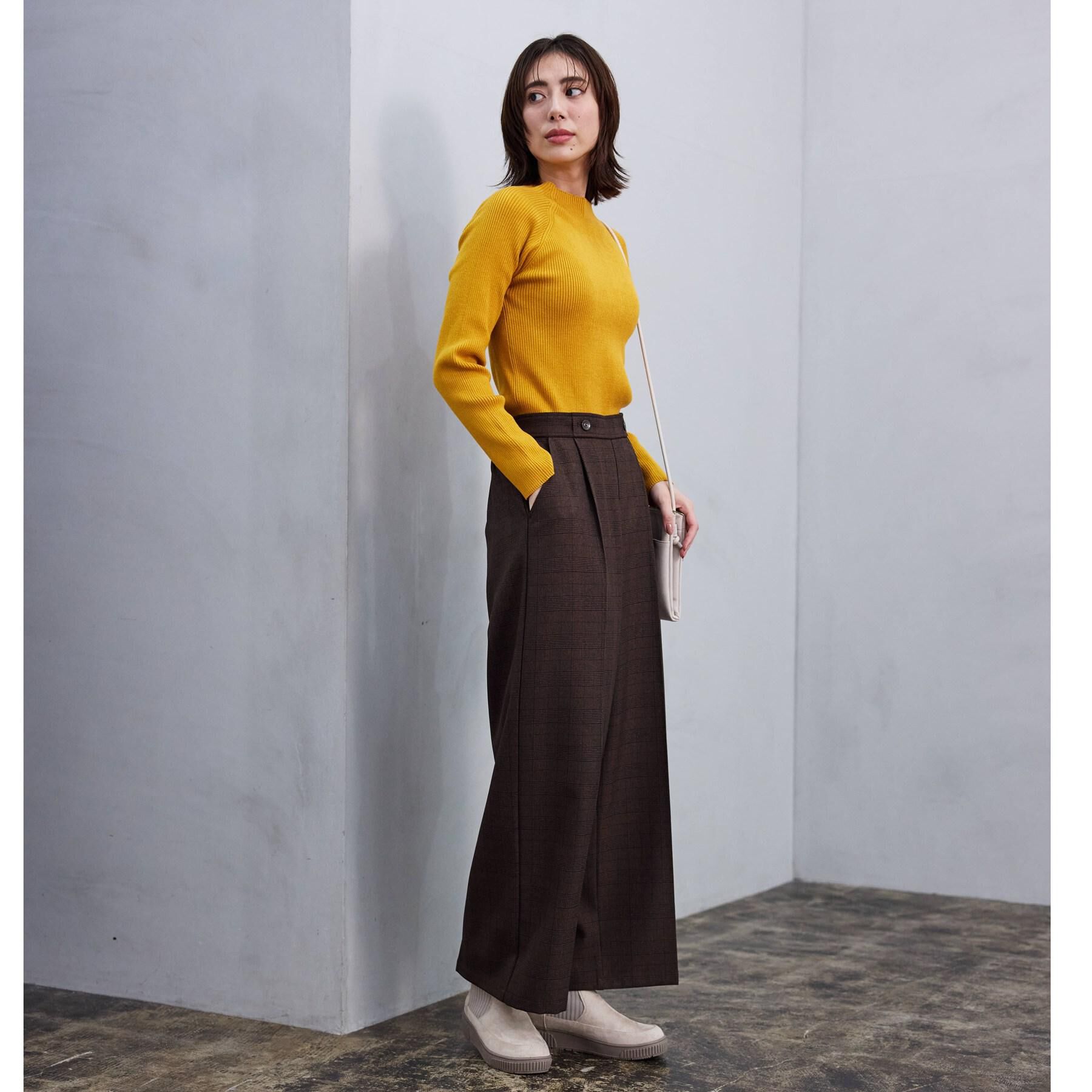 SHOO･LA･RUE「【絶妙なゆるピタ/S-LL/洗濯機可】ちくちくしにくいリブハイネック やわらかニット」|ニット・セーター|