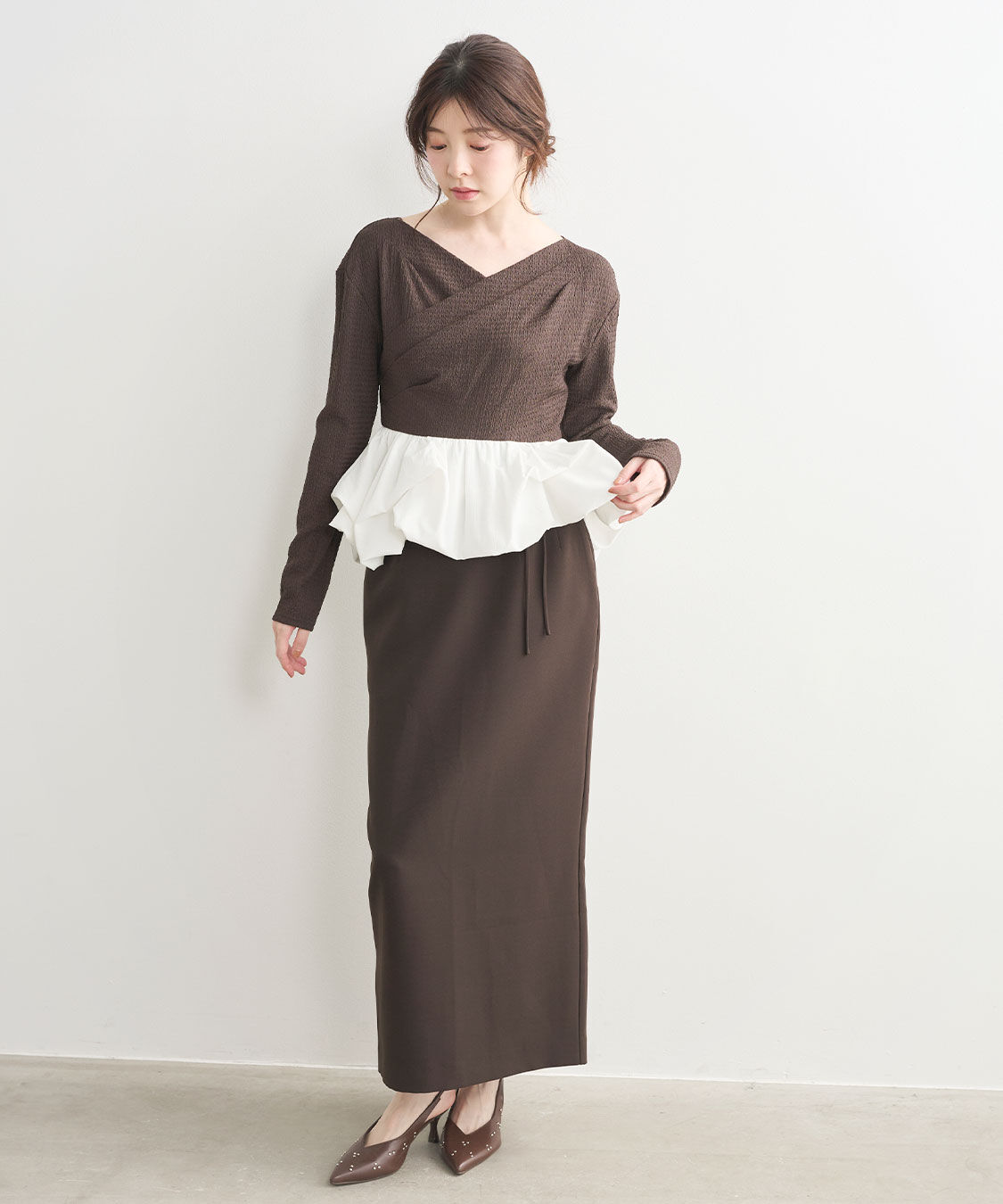 COCO DEAL「バブルヘムペプラムトップス」|Tシャツ・カットソー|
