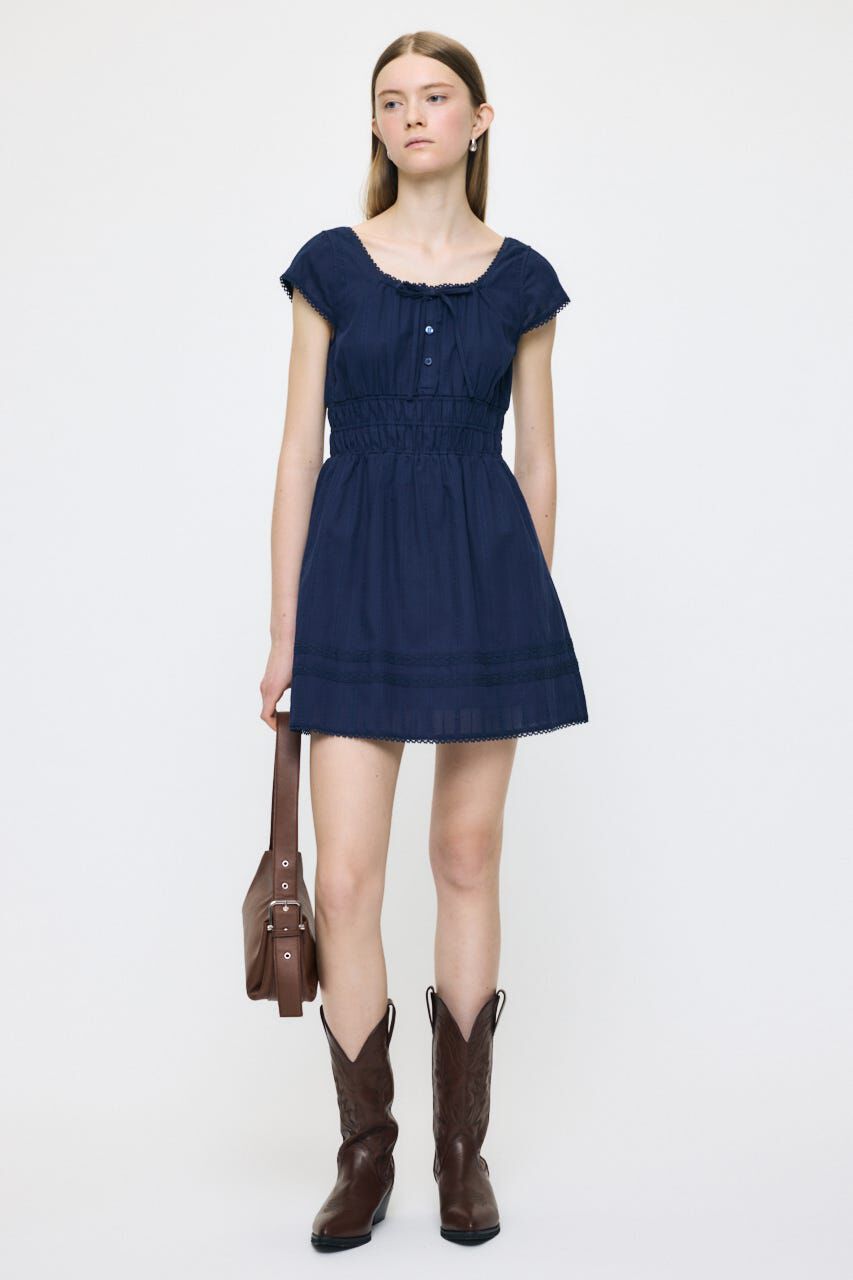 MOUSSY「COTTON LACE MINI ドレス」|ワンピース|