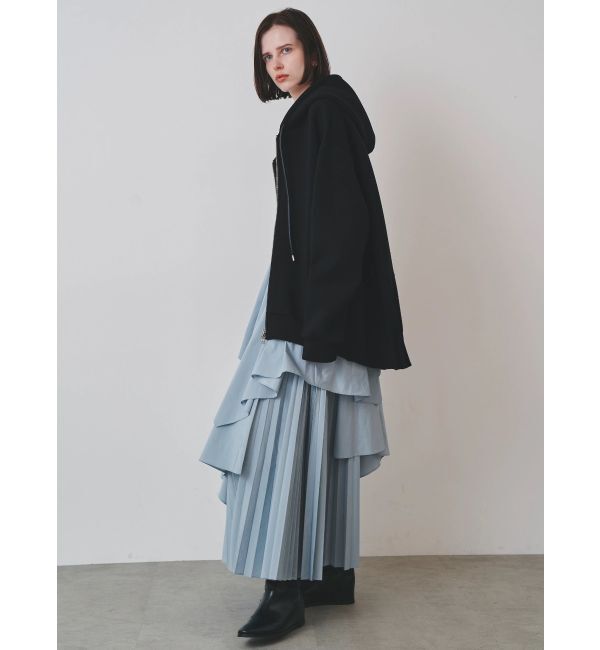 ELENDEEK「TUCK HEM ZIP HOODIE」|パーカー|