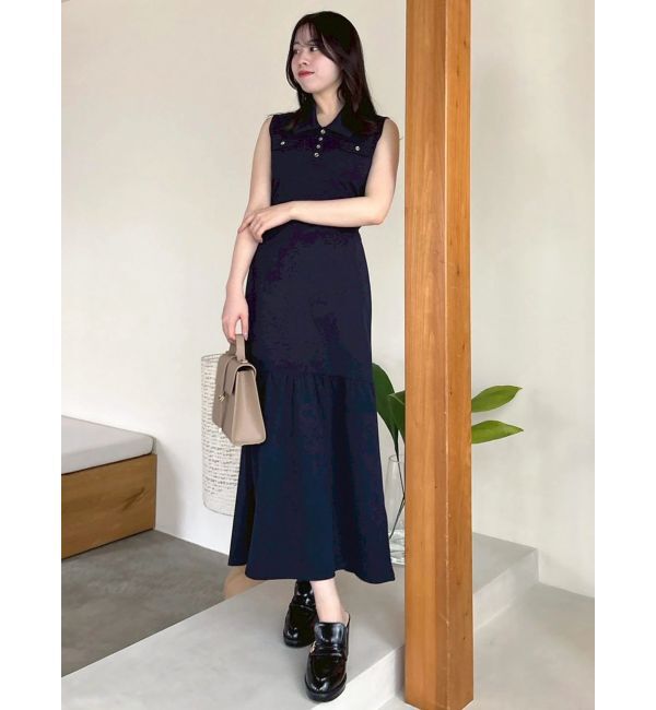 dazzlin「バックオープンポロカットワンピース」|ワンピース|