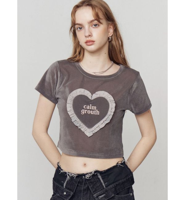 EMODA「ハートフリルロゴTシャツ」|Tシャツ・カットソー|