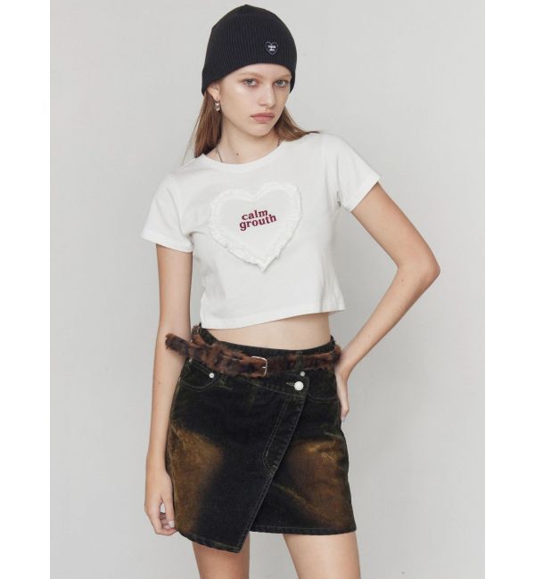 EMODA「ハートフリルロゴTシャツ」|Tシャツ・カットソー|