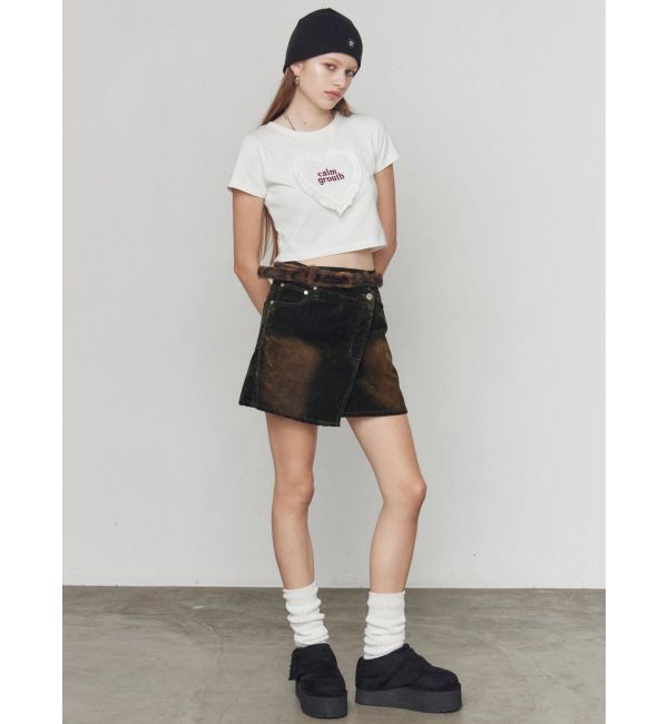EMODA「ハートフリルロゴTシャツ」|Tシャツ・カットソー|