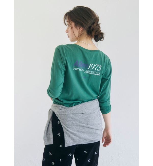 Ungrid「バックロゴロングスリーブTee」|Tシャツ・カットソー|グリーン