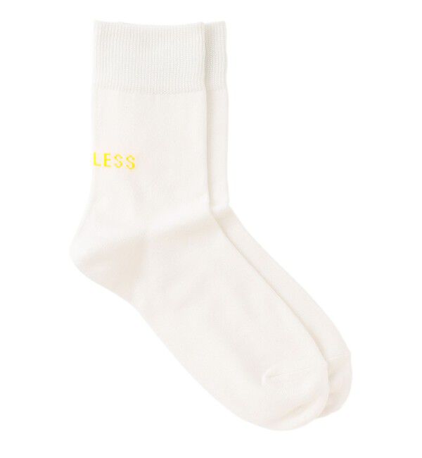  「25AW EXCLUSIVE!!【Tabio/タビオ】「LOVELESS」ロゴソックス メンズ」|ソックス|ホワイト