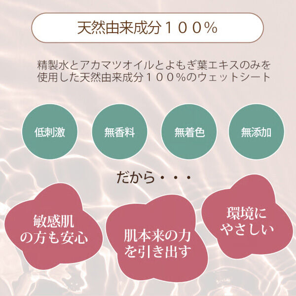  「namuSum トイレに流せるデリケートウェットシート 巾着袋つき (28個入り)」|その他|