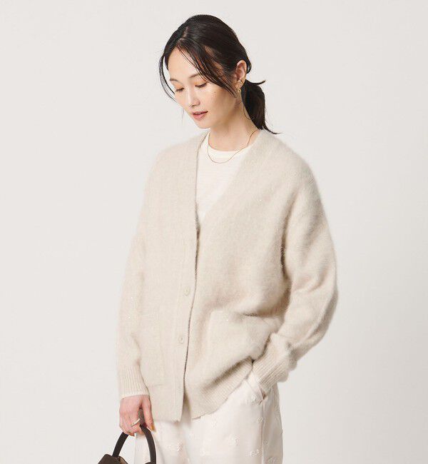 UNITED ARROWS「フォックスカシミヤ スパンコール ミドル カーディガン」|カーディガン|