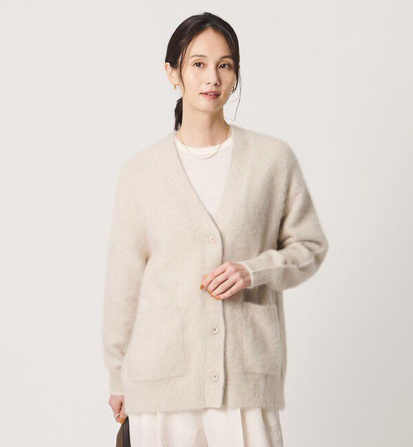 UNITED ARROWS「フォックスカシミヤ スパンコール ミドル カーディガン」|カーディガン|