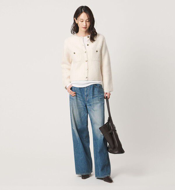 UNITED ARROWS「フォックスカシミヤ クルーネック ジャケット カーディガン」|カーディガン|