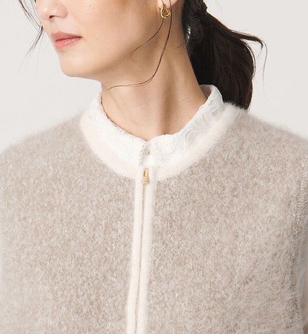 UNITED ARROWS「フォックスカシミヤ ダブルフェイス スパンコール ベスト」|ベスト・ジレ|