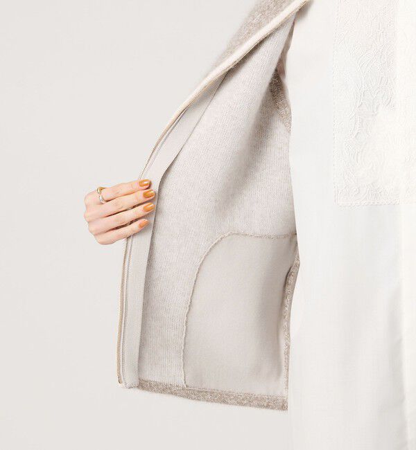 UNITED ARROWS「フォックスカシミヤ ダブルフェイス スパンコール ベスト」|ベスト・ジレ|