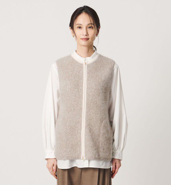UNITED ARROWS「フォックスカシミヤ ダブルフェイス スパンコール ベスト」|ベスト・ジレ|