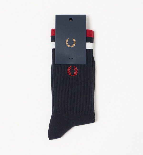 UNITED ARROWS green label relaxing「【WEB限定】＜FRED PERRY＞ラインソックス」|ソックス|NAVY
