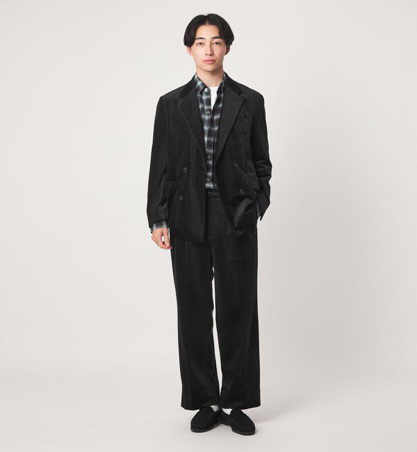 UNITED ARROWS green label relaxing「ベロア ツイル ダブルブレスト 4B ジャケット」|テーラードジャケット|