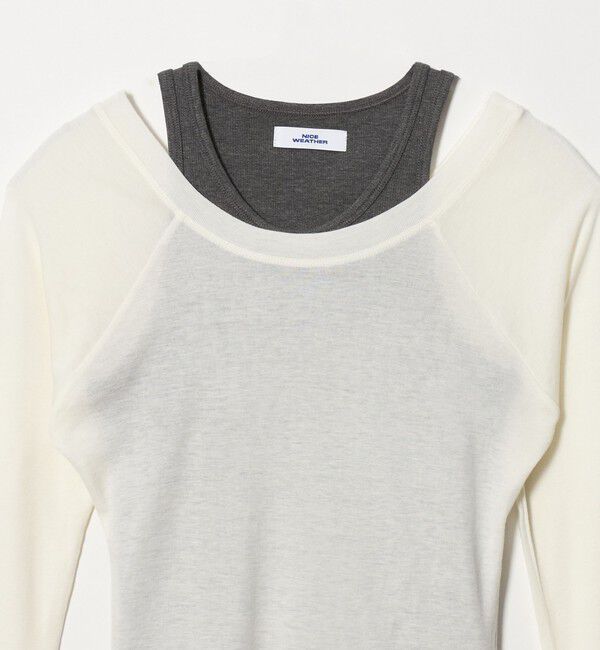 NICE WEATHER「＜NICE WEATHER＞レイヤード カットソー」|Tシャツ・カットソー|