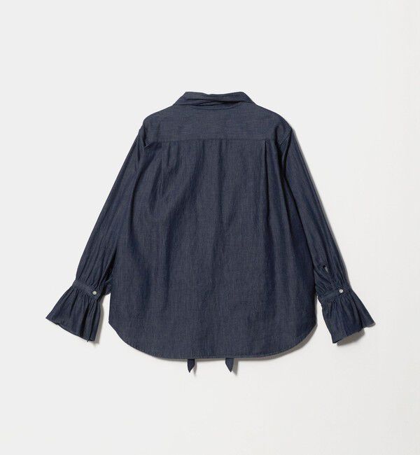 BEAUTY&YOUTH UNITED ARROWS「デニム ボウタイ ギャザーカフス シャツ」|シャツ・ブラウス|