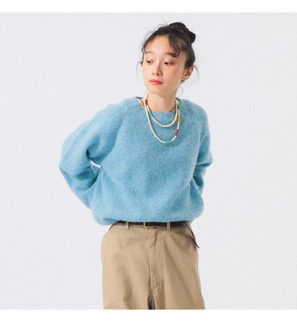 BEAMSBOY「【別注】Nor&rsquo;Easterly / ビッグ クルー ネック」|ニット・セーター|LOCH_BLUE