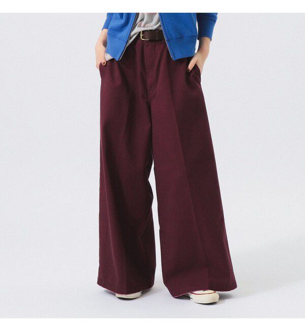 BEAMS SELECTION for WOMEN「【別注】Dickies / ベーシック ワーク パンツ」|チノ|BURGUNDY