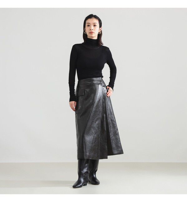 BEAMS SELECTION for WOMEN「ORR / フェイクレザー ラップスカート」|スカート|