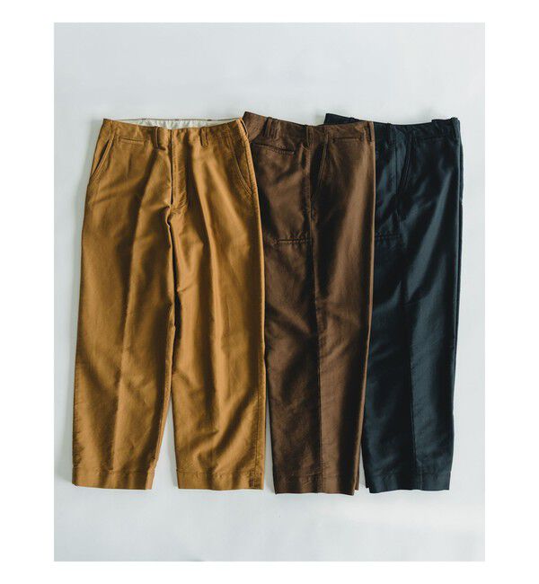 BEAMS PLUS「WORK Trousers Cotton Silk Back Sateen」|チノ|