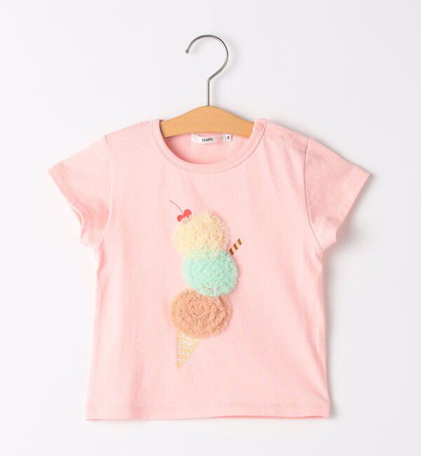 SHIPS KIDS「SHIPS KIDS:80～90cm / サマー モチーフ 半袖 TEE」|Tシャツ・カットソー|ライトピンク