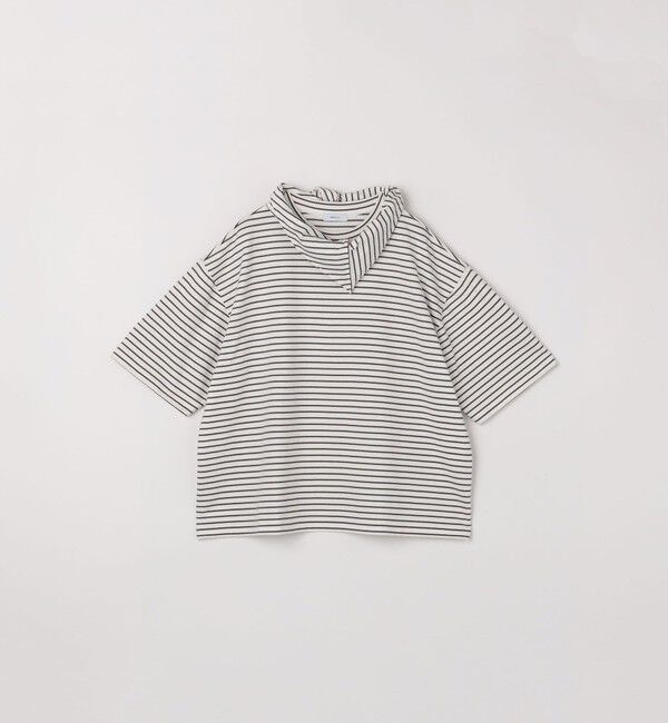 SHIPS any「SHIPS any:〈洗濯機可能〉マリンテイスト ボーダー リラックス Tシャツ(スカーフ付き)◇」|Tシャツ・カットソー|