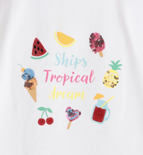 SHIPS KIDS「SHIPS KIDS:80～90cm / サマー モチーフ 半袖 Tシャツ」|Tシャツ・カットソー|