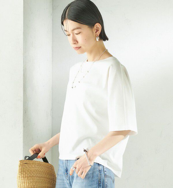 SHIPS for women「〈接触冷感/吸水速乾/洗濯機可能〉ハイゲージ ポンチ ドルマン カットソー」|Tシャツ・カットソー|