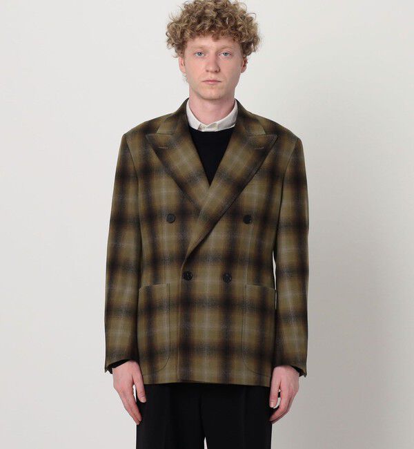 TOMORROWLAND MENS「【別注】PENDLETON ウールオンブレチェック ダブルブレスト4ボタンジャケット 」|テーラードジャケット|