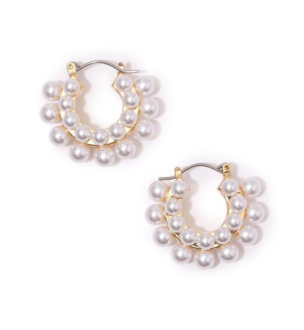 TOMORROWLAND GOODS「Kenneth Jay Lane gold/pearl ball clus ピアス」|ピアス|92 ホワイト系