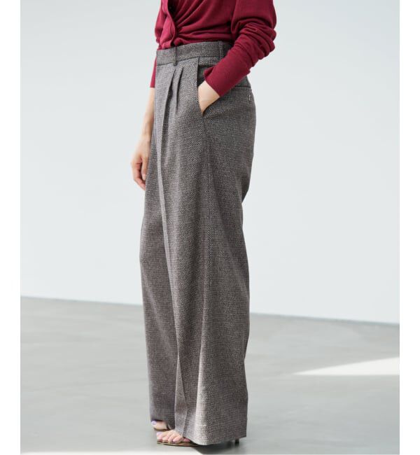 IENA「COUTURE D'ADAM/クチュールドアダム Italian Tweed Wide PT 26AW-078」|スラックス|