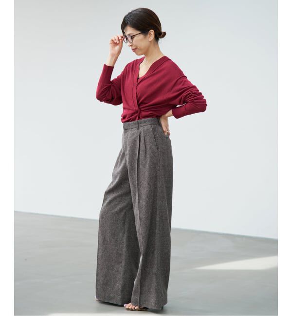 IENA「COUTURE D'ADAM/クチュールドアダム Italian Tweed Wide PT 26AW-078」|スラックス|