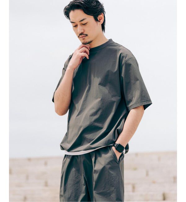 EDIFICE「【EDIFICE ALL-DAY SETUPシリーズ】2点セット プルオーバー Tシャツ&ショーツ」|シャツ・ブラウス|