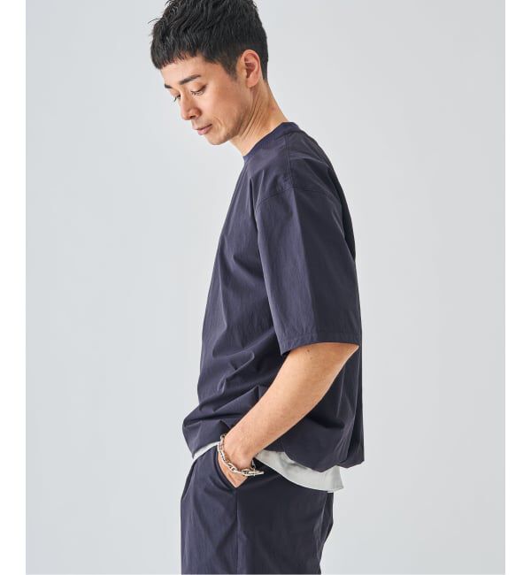 EDIFICE「【EDIFICE ALL-DAY SETUPシリーズ】2点セット プルオーバー Tシャツ&ショーツ」|シャツ・ブラウス|